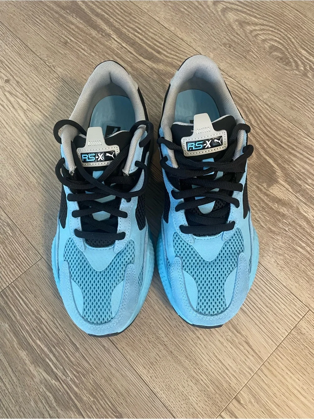 Puma Blue and Black RS-X Athletic Sneakers